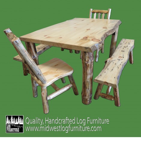 Rustic pine table and chairs best sale